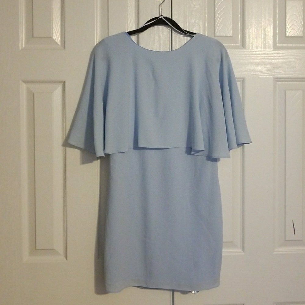 Blue cape dress